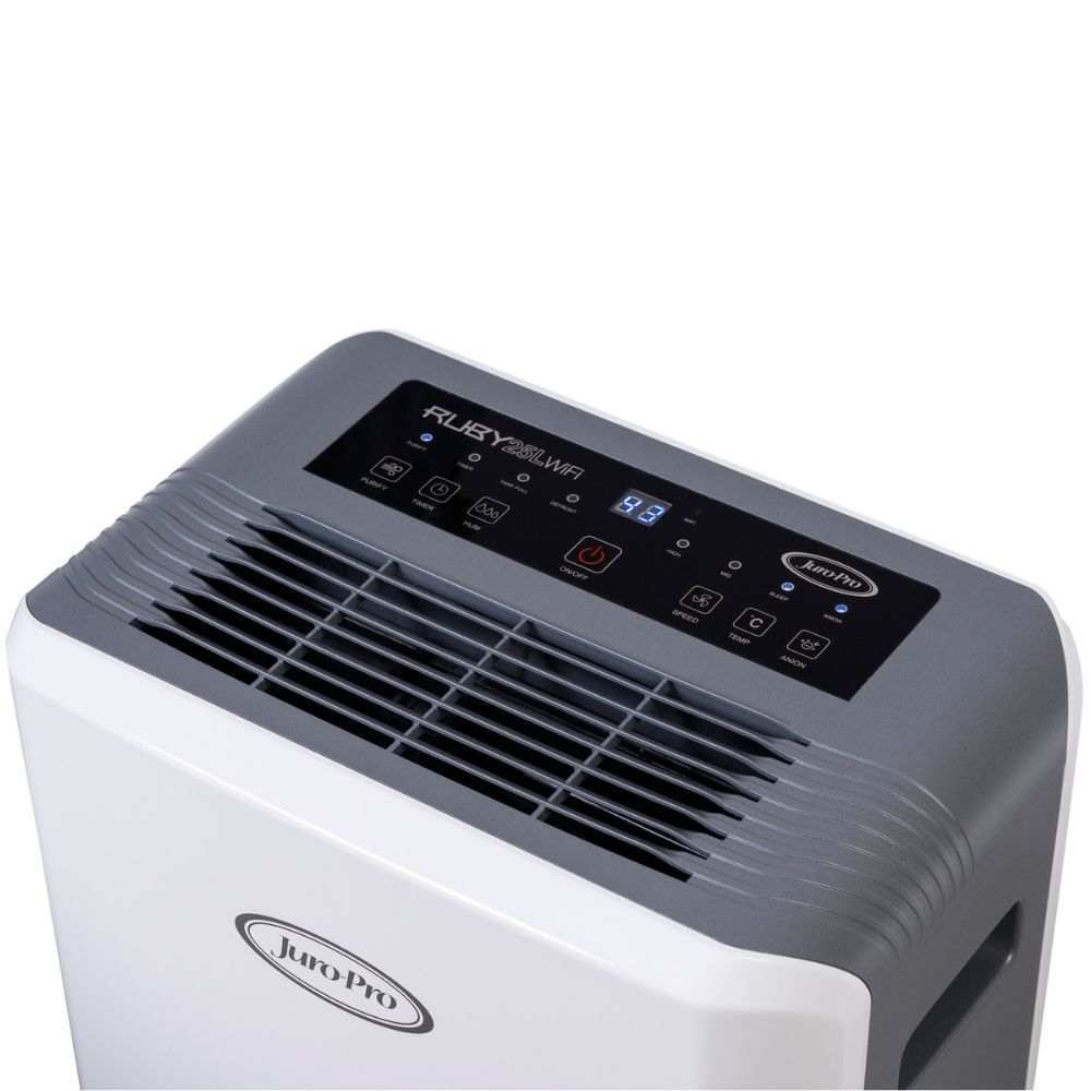 Αφυγραντήρας Juro-Pro RUBY 25L WiFi Γκρι, 3-σε-1, 37.6 dB, Συμβατό με Φίλτρο HEPA H13 - RESP-JURORUBY 25L WiFi