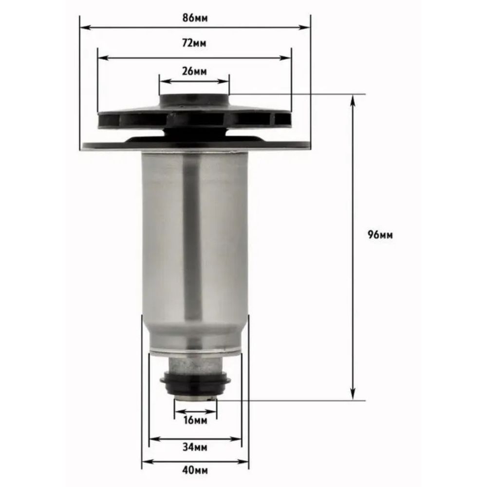 Ρότορας Κυκλοφορητή | Duca WR15-7 | Universal για Κυκλοφορητές Wilo, RESP-5010006