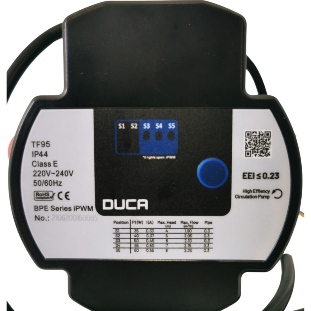 Κυκλοφορητής Duca | BPE-G 15/8 60W ERP INVERTER | Συμβατός με Grundfos UPM3, UPM4, RESP-5010072