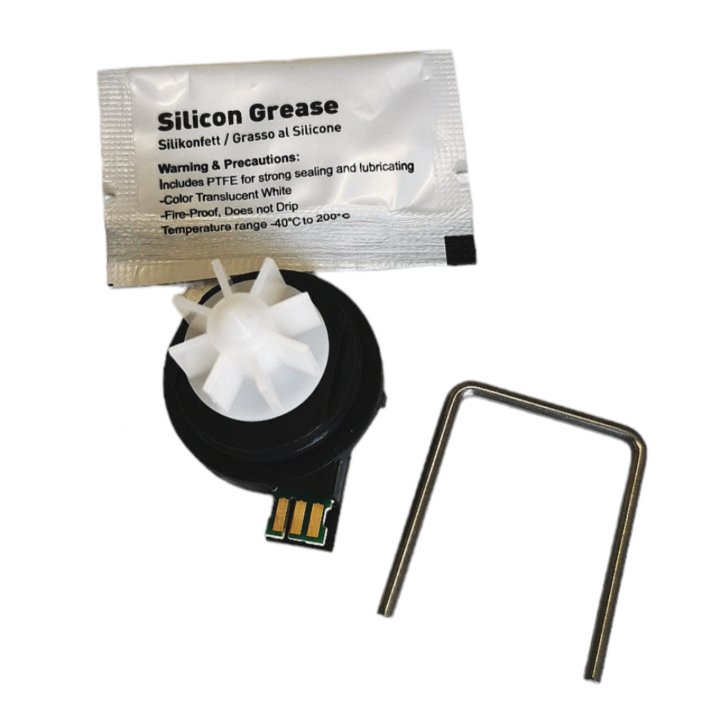 Συμβατός αισθητήρας ροής νερού με προπελάκι (ροόμετρο) της Eltek, κατάλληλος για λέβητες Ferroli, Beretta, Riello και Viessmann.