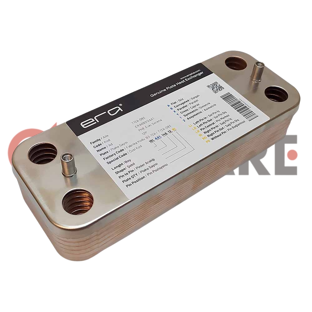 Πλακοειδής Εναλλάκτης ΖΝΧ | 12 Πλάκες | Sime, Riello, Beretta, Viessmann, Ariston, RESP-5021001