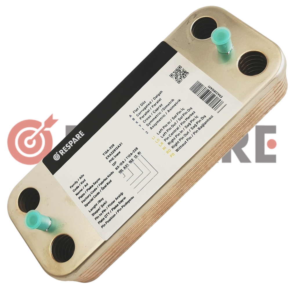 Πλακοειδής Εναλλάκτης ΖΝΧ | 12 Πλάκες | Immergas, Viessmann & Junkers, RESP-5021003