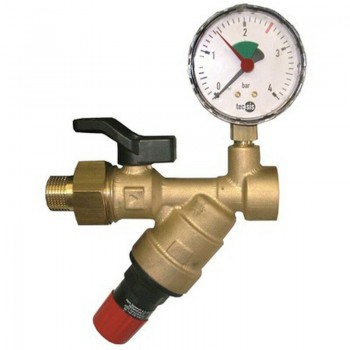 SYR 2128.15.006 Βαλβίδα Αυτόματης Πλήρωσης Συστήματος G 1/2 με Μανόμετρο