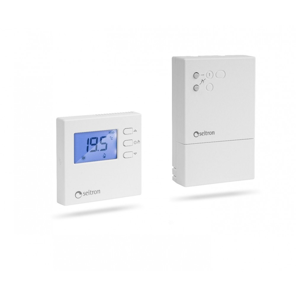 Κιτ ασύρματου, επίτοιχου θερμοστάτη με μπαταρίες | SEITRON KTR005, RESP-KTR005
