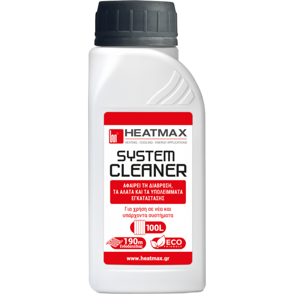 Καθαριστικό υγρό κυκλωμάτων θέρμανσης και κλιματισμού Heatmax για αφαίρεση λάσπης, μαγνητίτη και αλάτων.