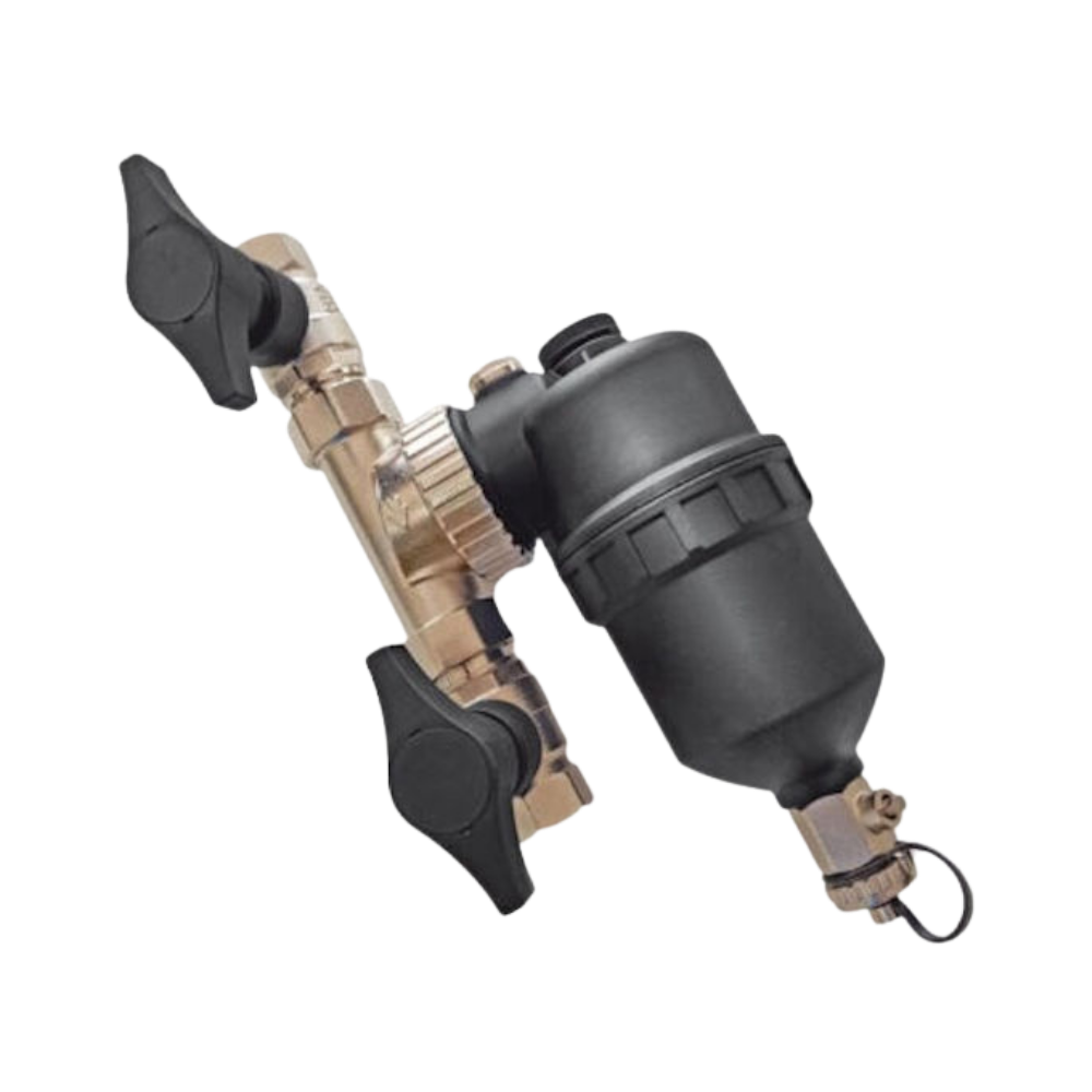 Μαγνητικό φίλτρο προστασίας εγκαταστάσεων θέρμανσης HeatMax Vortex με μαγνήτη 12.000 Gauss και ορειχάλκινο λαιμό.